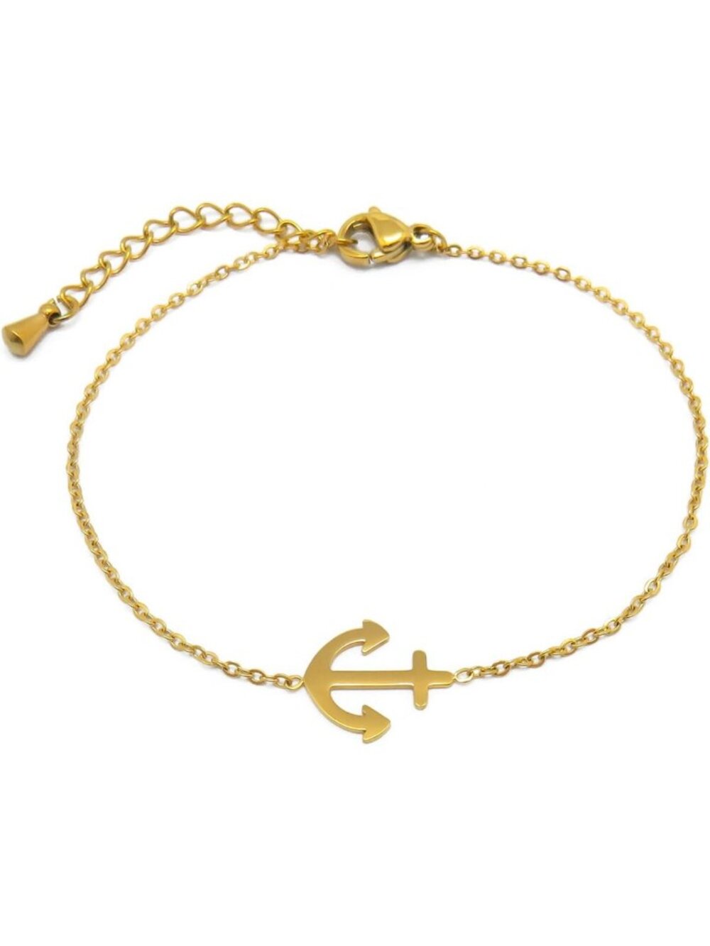 Dainty Adjustable Minimalist Link Bracelet in 18K Gold Plated - Cute Jewelry